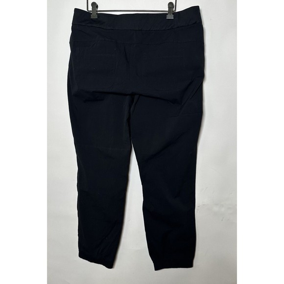 Vina Performance Pants Women's Size L Large Black Nylon Stretch Cinch Ankle - Picture 2 of 10